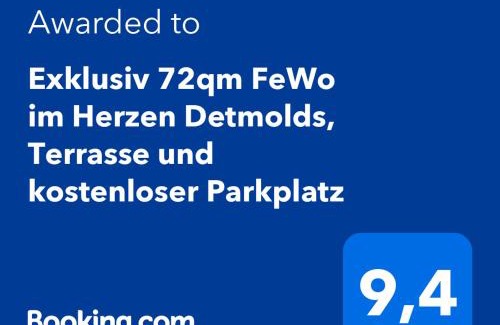 Detmold-Nord Apartamento | Exklusiv 72qm FeWo im Herzen Detmolds, Terrasse und kostenloser Parkplatz
