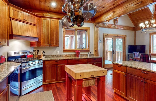 Carrabassett Valley Casa | Expansive Getaway with Mountain Views, Hot Tub, Home Theater & Game Room