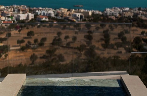 Karpathos Town Villa | Exquisite Karpathos Villa | Villa Calista | 2 Bedrooms | Breathtaking Aegean Sea Views | Private Swimming Pool & Hot Tub | Outdoor Dining Space | Shared Sea-View Gym | Pigadia