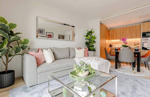 St. Pancras and Somers Town Apartamento | Exquisite Lux Apartment 2 mins by King's Cross Station with AC