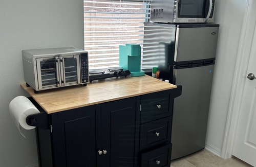 Lutz Apartamento | Extra Large studio with Pool, Gym, Queen bed, huge walk in shower.