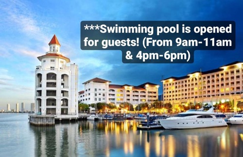 Seri Tanjung Pinang Apartamento | Fabulous Modern MarinaSuite with Pool View at StraitQuay by The Sea
