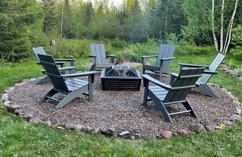 Grand Marais Casa | Fall River Road in Grand Marais | Woods & Lake Superior View