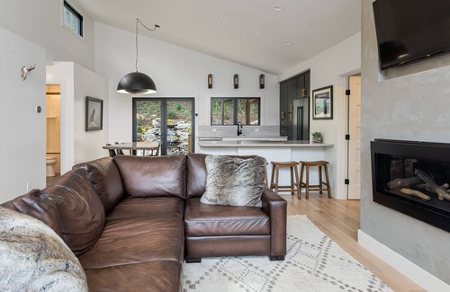 Mills River Casa | Falling Waters Cabin | Sleek & Stylish One Level Living