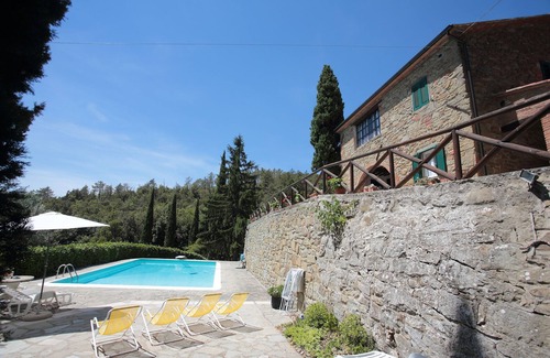 Pieve di Chio Casa | Casa rural en las colinas con vista panorámica y piscina