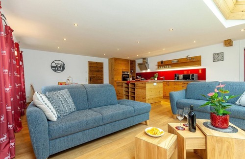Unterwoessen Apartamento | Apartamento Geigelstein, 103 m², 1-6 personas, 2 dormitorios, cocina, 2 x ducha / WC, balcón, WLAN