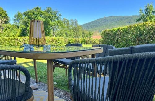 Hohenwarth Apartamento | Ferienwohnung Chalet Bayrischer Wald in Villa Terrasse Bergblick Ski Sauna Arber Osser mit Hund bis 6Gäste