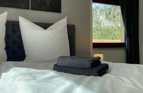 Rathen Apartamento | Fernblick - Ferienwohnung mit Bastei-Aussicht