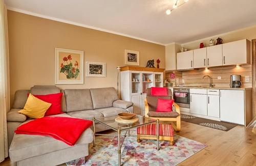 Silberberg Apartamento | Fewo 52qm para 2 personas. Sentirse bien jardín con hamacas.