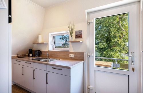 Pellworm Apartamento | Apartamento 'Ferienwohnung Flut' con terraza compartida, jardín compartido y Wi-Fi