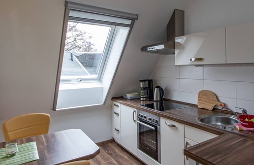 Burg-Dorf Apartamento | Fewo Harmonie, Schlafr., Wohnr., Küche, Du/wc, Freisitz - Spreewald Lodge