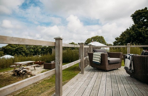 Newquay Cabina | Field Maple - A spacious Mongolian-inspired Yurt in stunning eco-friendly estate near Newquay
