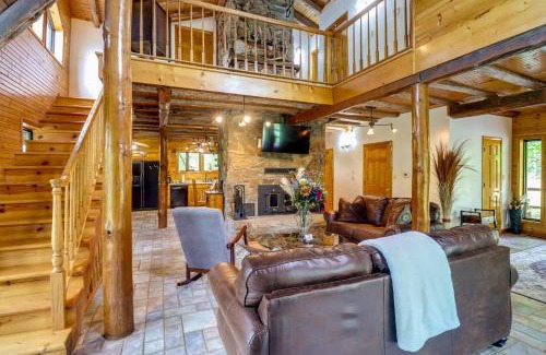 Harrison Casa | Fire Pit, Game Room and Mtn Views Cabin in Harrison