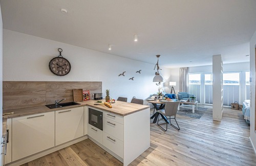 Schleswig Apartamento | Fjord berth 4 - shower, balcony, garden furniture, underfloor heating, parking lot