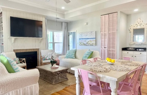 Tybee Island Cabaña | FlaminGO Tybee ~ FREE Golf Cart, Hot Tub with Cabana Area + Coastal Marsh Views