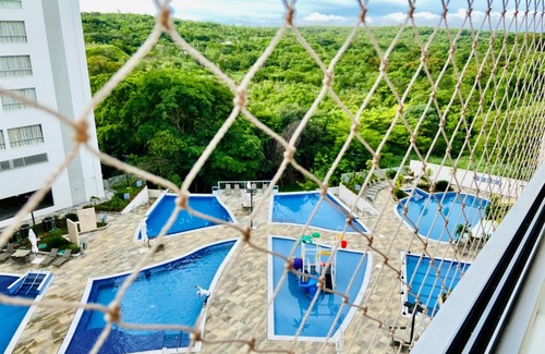 Pousada do Rio Quente Apartamento | Flat 303 - Condomínio Park Veredas - Acesso ao Rio - Completo com ar no quarto e na sala