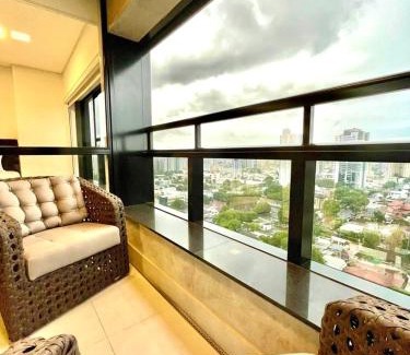Jardim dos Estados Apartamento | Flat Alto, Completo e com Linda Vista no Vertigo