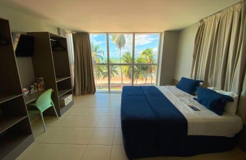 Cabo Branco Apartamento | Flat Beira Mar do Cabo Branco Quarto com linda vista para o mar