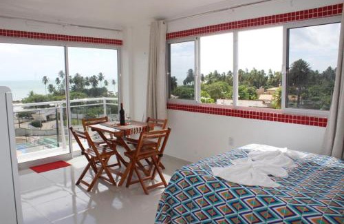 Paracuru Apartamento | Flat com Varanda e Vista Mar