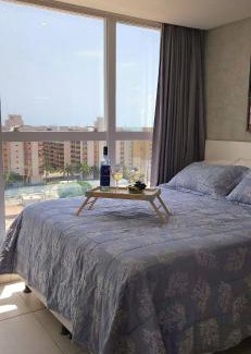Ponta de Campina Apartamento | Flat Hera 901 - Wi-fi, Vista mar a 300m da praia