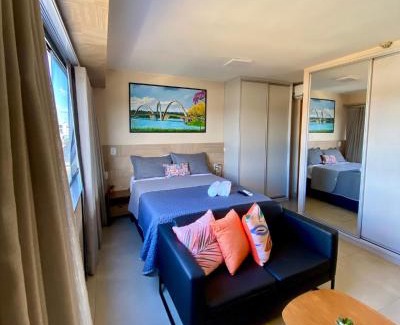 Lago Norte Apartamento | Flat Lago Norte com Vista Livre Nascente - Condomínio Piscina, Estaciomento e Portaria 24h - Cozinha Completa e Wi-Fi 400mbps