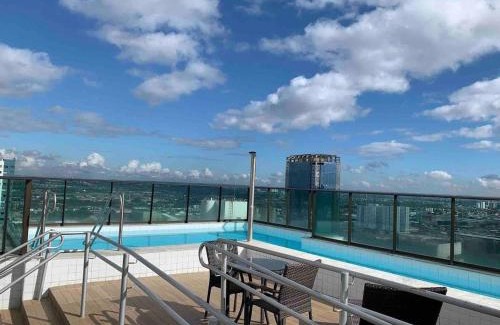 Boa Viagem Apartamento | Flat localizado a 200m Shopping Recife, bem Perto da Praia de Boa Viagem e com Wi-Fi 400Mbps