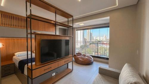 Aclimacao Apartamento | Flat Planejado com Linda Vista e Escritório