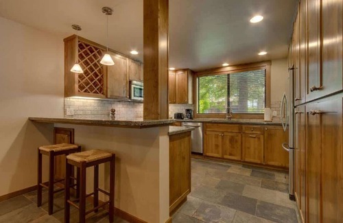 Tahoe Tavern Casa | Forest view condo includes pool, beach, pier, tennis, pickle ball-walk to town!
