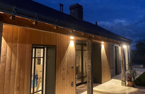 Moze-sur-Louet Cabaña | Französisches Landhaus im Anjou, in den Weinbergen, in Loire- und Schlössernähe