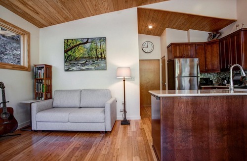 Marshall Casa | French Broad Chalet: domina el río French Broad, porche cubierto, chalet nuevo / contemporáneo.