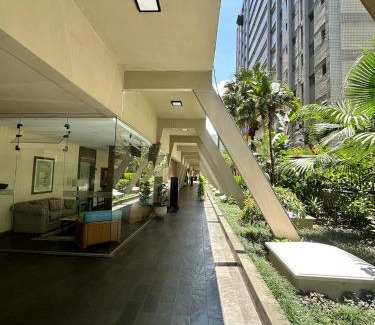 Aparecida Apartamento | Frente Mar com garagem, Ar Condicionado e WI-FI grátis em Santos
