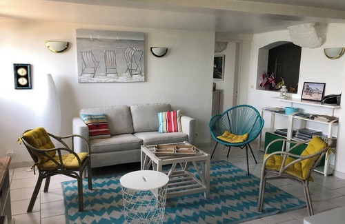 Langrune-sur-Mer Apartamento | FRONT DE MER, acceso privado directo a la playa, vista excepcional,