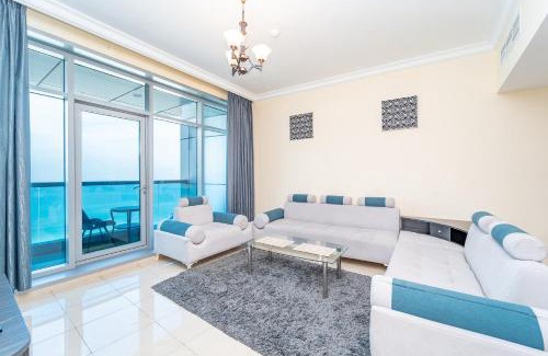 Rumailah Apartamento | Full seaview luxury with gym,pool,jacuzzi,sauna,24x7 cafe,beach,restaurants,medical and more