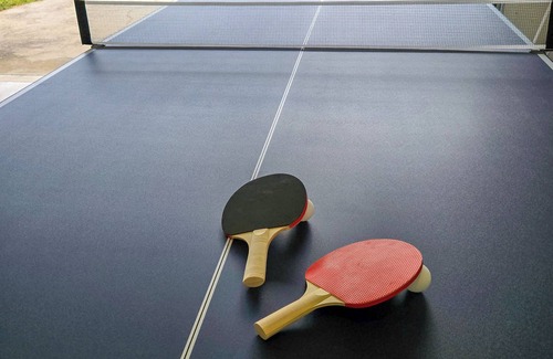 Bentonville Casa | Full size ping-pong and foosball table! Bike, kid, dog, & work friendly.