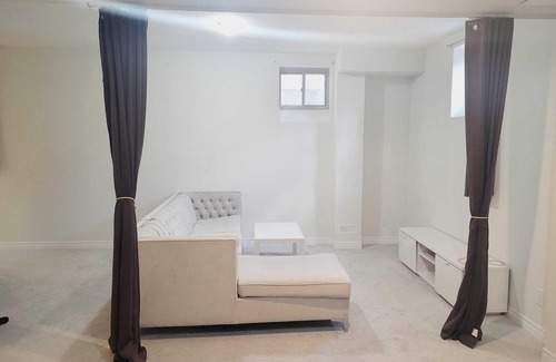 Kitchener Casa | Fully furnished Studio basement with bed, kitchen, laundry, living room with TV
