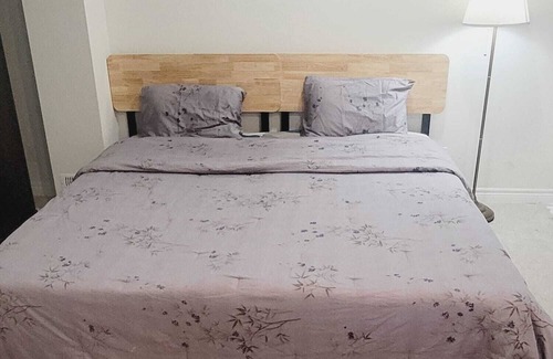 Kitchener Casa | Fully furnished Studio basement with bed, kitchen, laundry, living room with TV