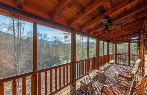 Vein Mountain Casa | Fully Stocked Cabin Retreat w/Game Room & Pond!