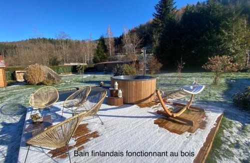 Plainfaing Chalet De Esquí | Gîte Chalet avec bain nordique et piscine 11 pers Hautes Vosges