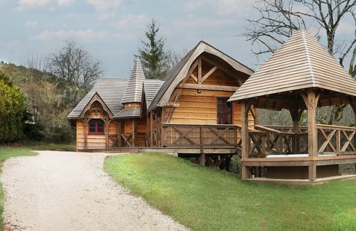 La Bussiere-sur-Ouche Cabina | Gîte de L'hôtel-dieu, Mon Château en Bois en Bourgogne Avec SPA