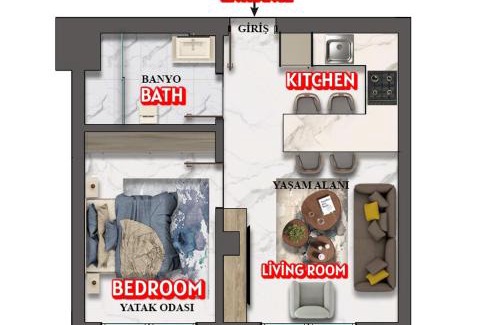 Golhisar Apartamento | GÖLHiSAR MAVİ KONAK OTEL