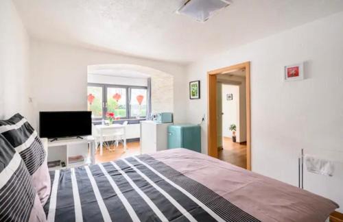 Loerrach Apartamento | Günstiges grünes Ferienzimmer mit separater moderner Dusche