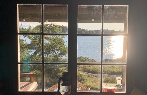 The Archipelago Cabaña | Georgian Bay Private island, unique authentic log cabin