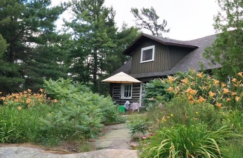 The Archipelago Cabaña | Georgian Bay Private island, unique authentic log cabin