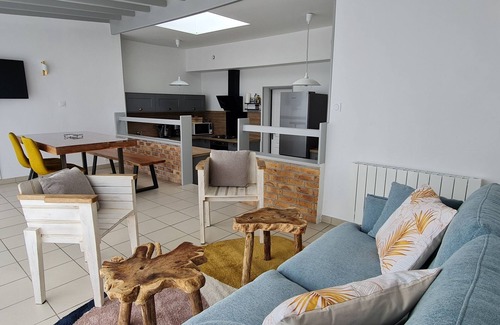 Saint-Marcouf Cabaña | Gite la plage, ideal for 5 people with a beautiful sea view