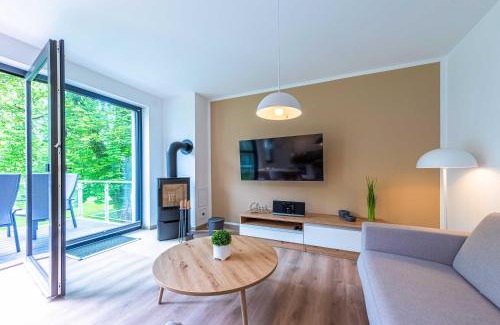 Krakow am See Apartamento | Glücksraum - Modernes Apartment mit Panoramablick, Kamin & Wohlfühlambiente