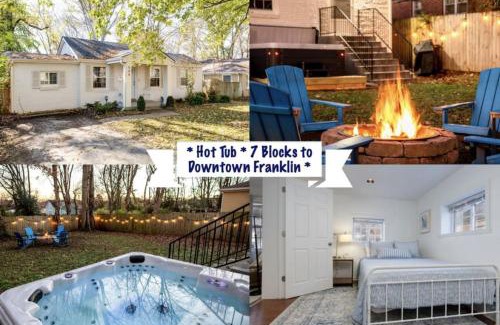 Franklin Casa | Glass Street Bungalow HOT TUB Walk to Franklin