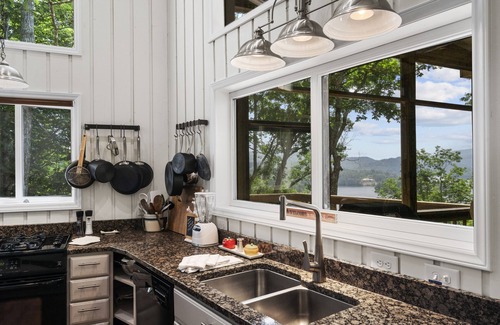 Cullowhee Casa | Good Vibes Only! - With firepit and view of Lake Glenville