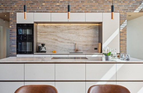 Egsmark Strand Casa | Preciosa casa en Ebeltoft con cocina.