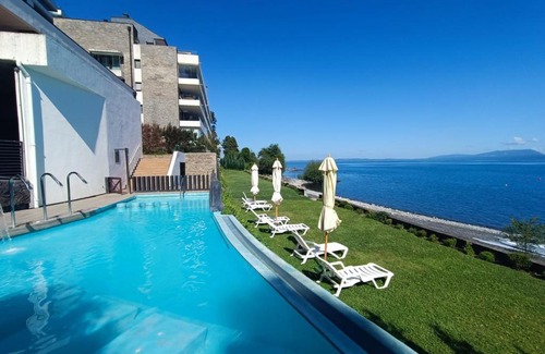 Pucon Apartamento | Gran departamento de Lujo en primera línea en PUCON, acceso directo al Lago