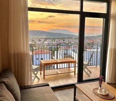 Gokceada Apartamento | Green Roof Terrace with Sea and Nature view